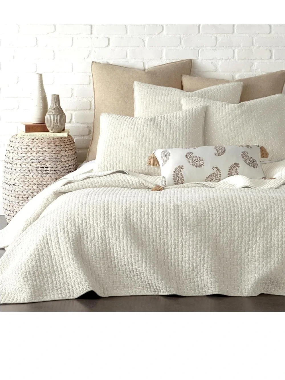 Levtex Home Cross Stitch Reversible Full/Queen Quilt Set